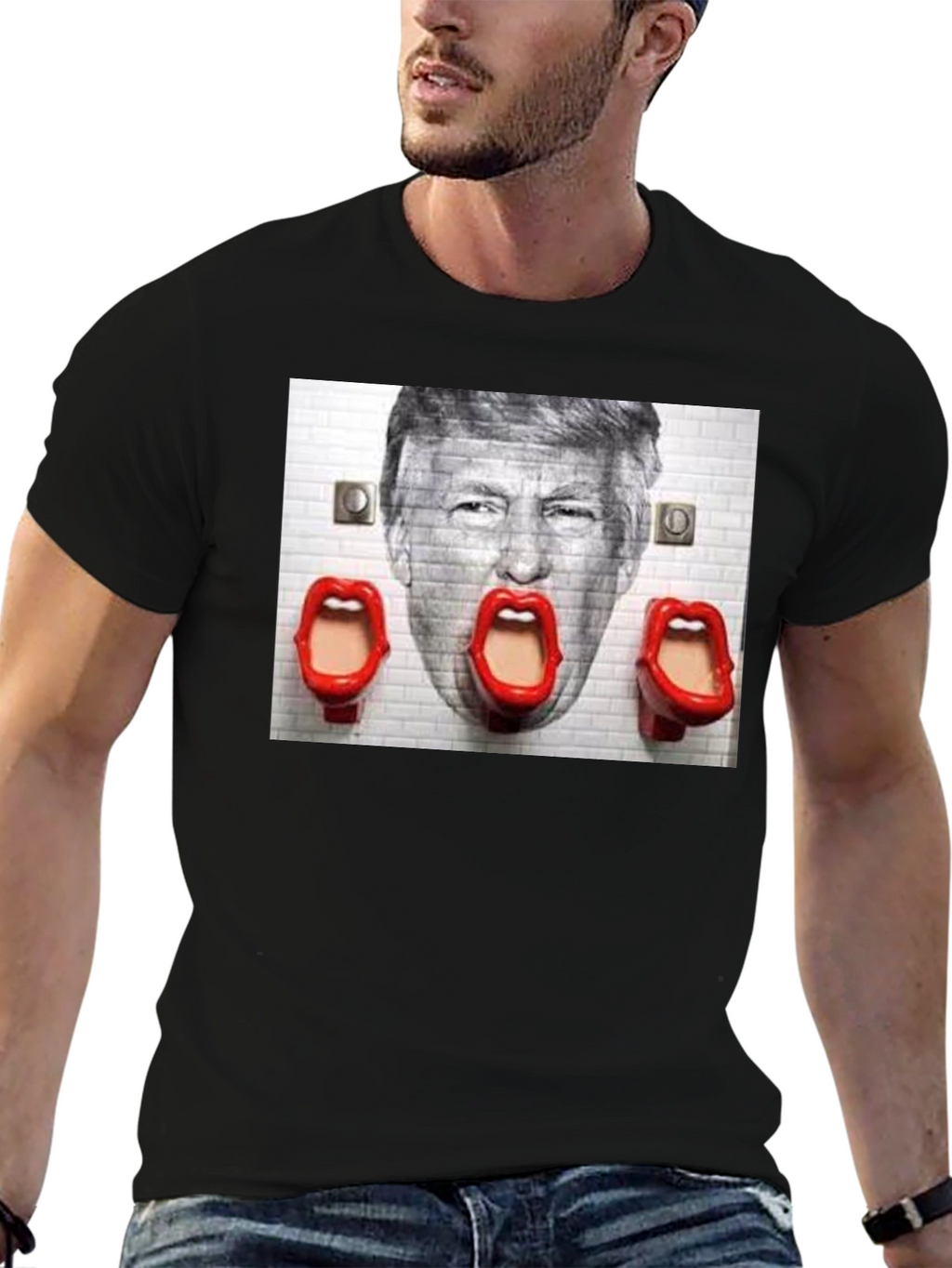 Trump Urinal T-Shirt - Unique Political Humor Tee