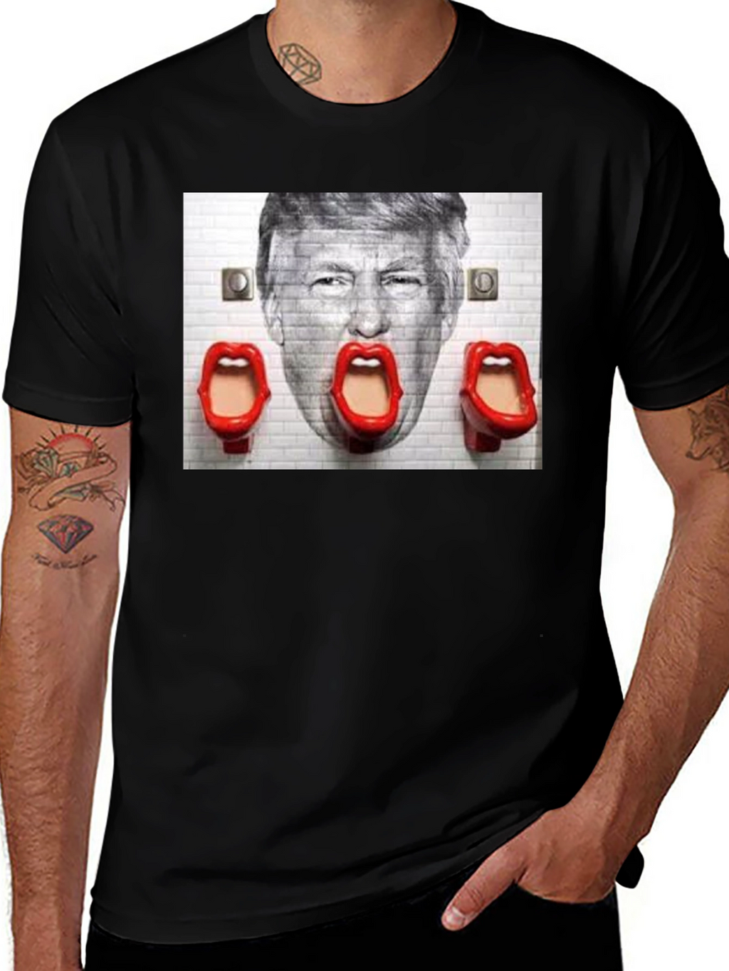 Trump Urinal T-Shirt - Unique Political Humor Tee