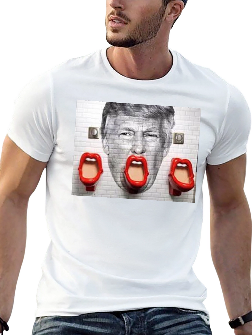 Trump Urinal T-Shirt - Unique Political Humor Tee