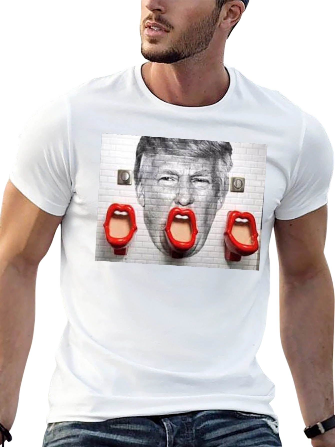 Trump Urinal T-Shirt - Unique Political Humor Tee
