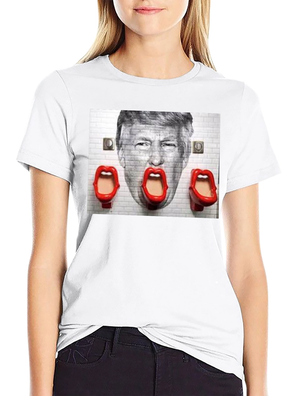 Trump Urinal T-Shirt - Unique Political Humor Tee