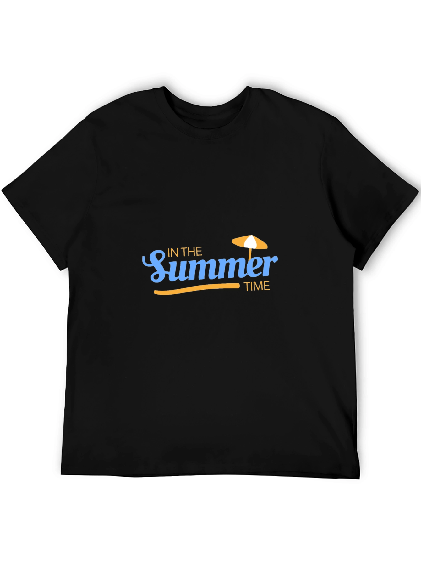 Summer Time Black Graphic Tee