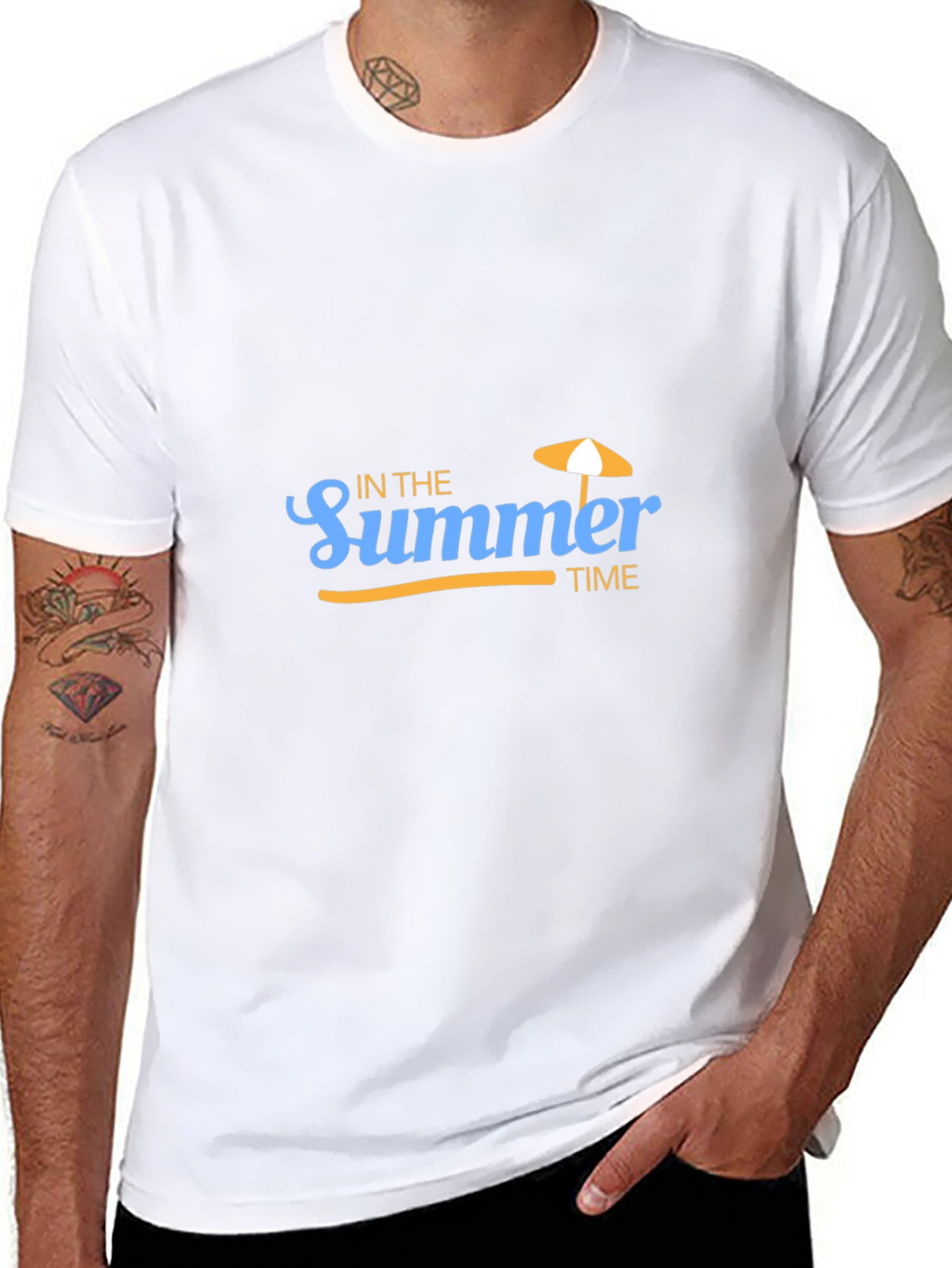 Summer Time Black Graphic Tee