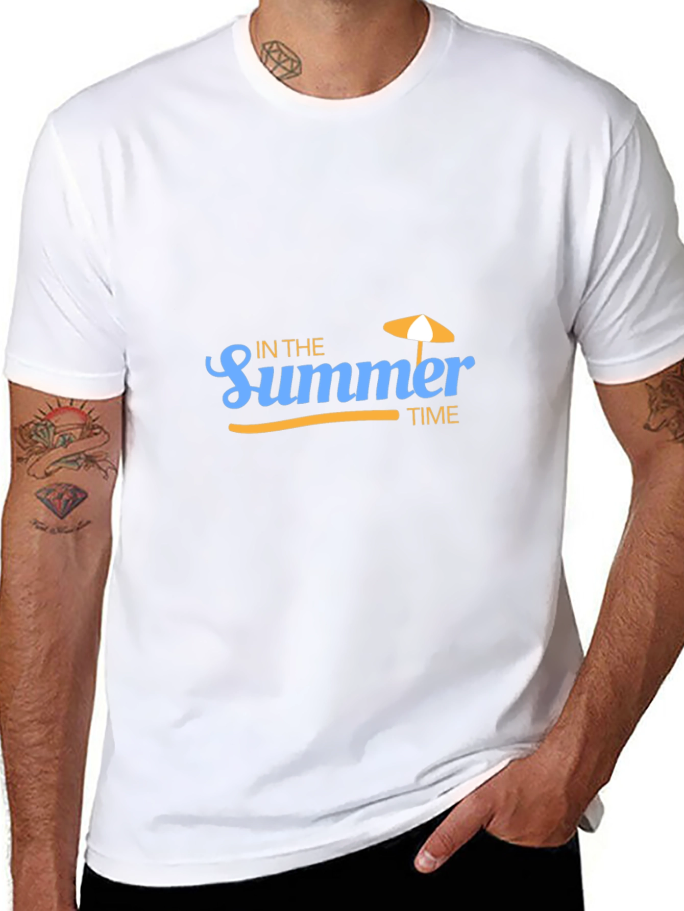Summer Time Black Graphic Tee