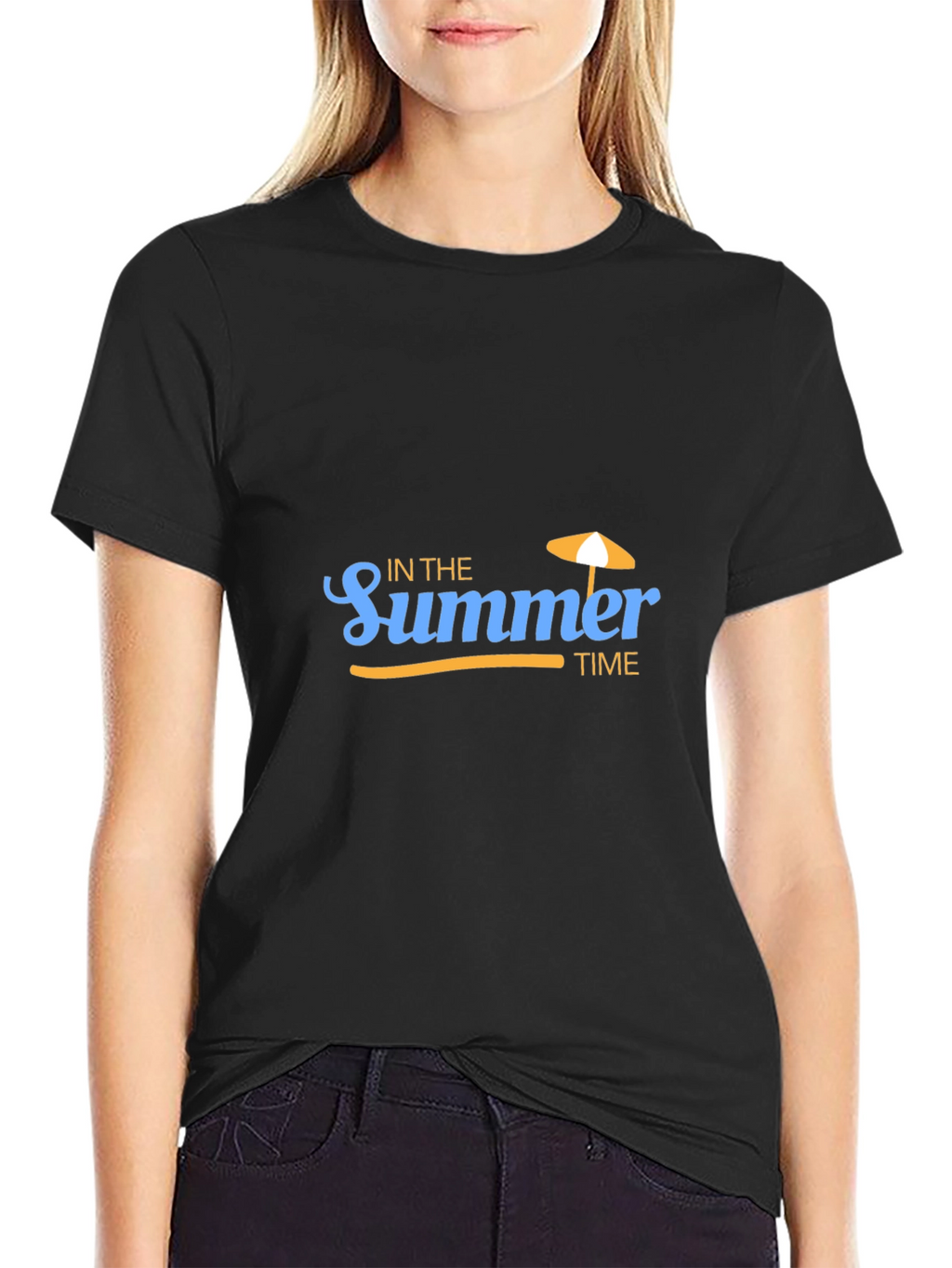 Summer Time Black Graphic Tee