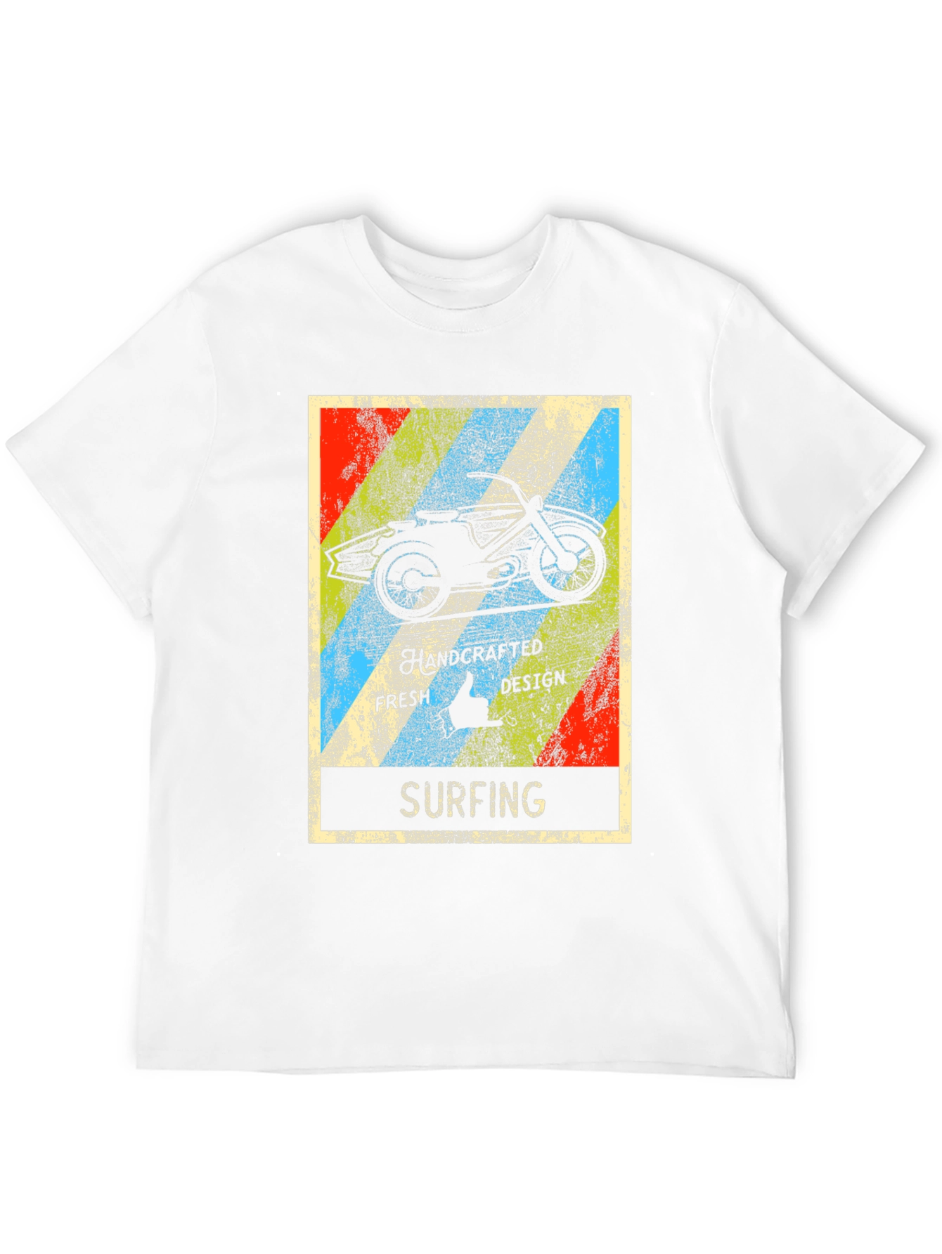 Surfing Motorcycle Graphic T-Shirt