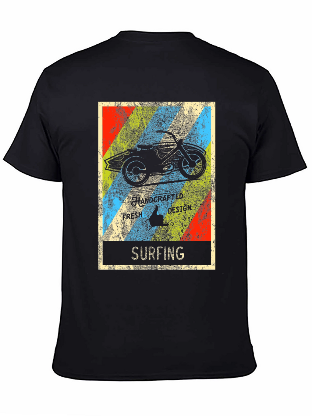 Surfing Motorcycle Graphic T-Shirt