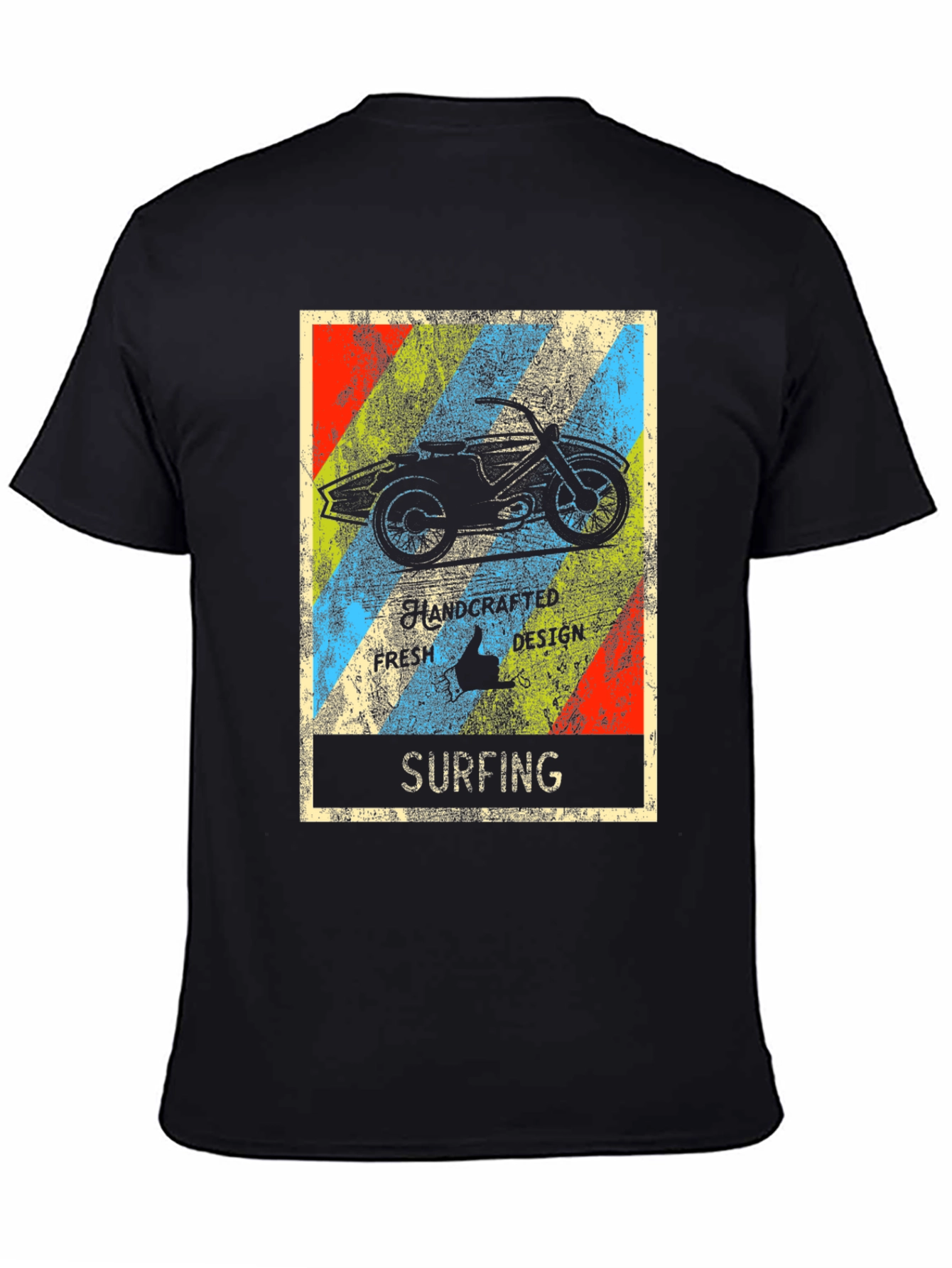 Surfing Motorcycle Graphic T-Shirt
