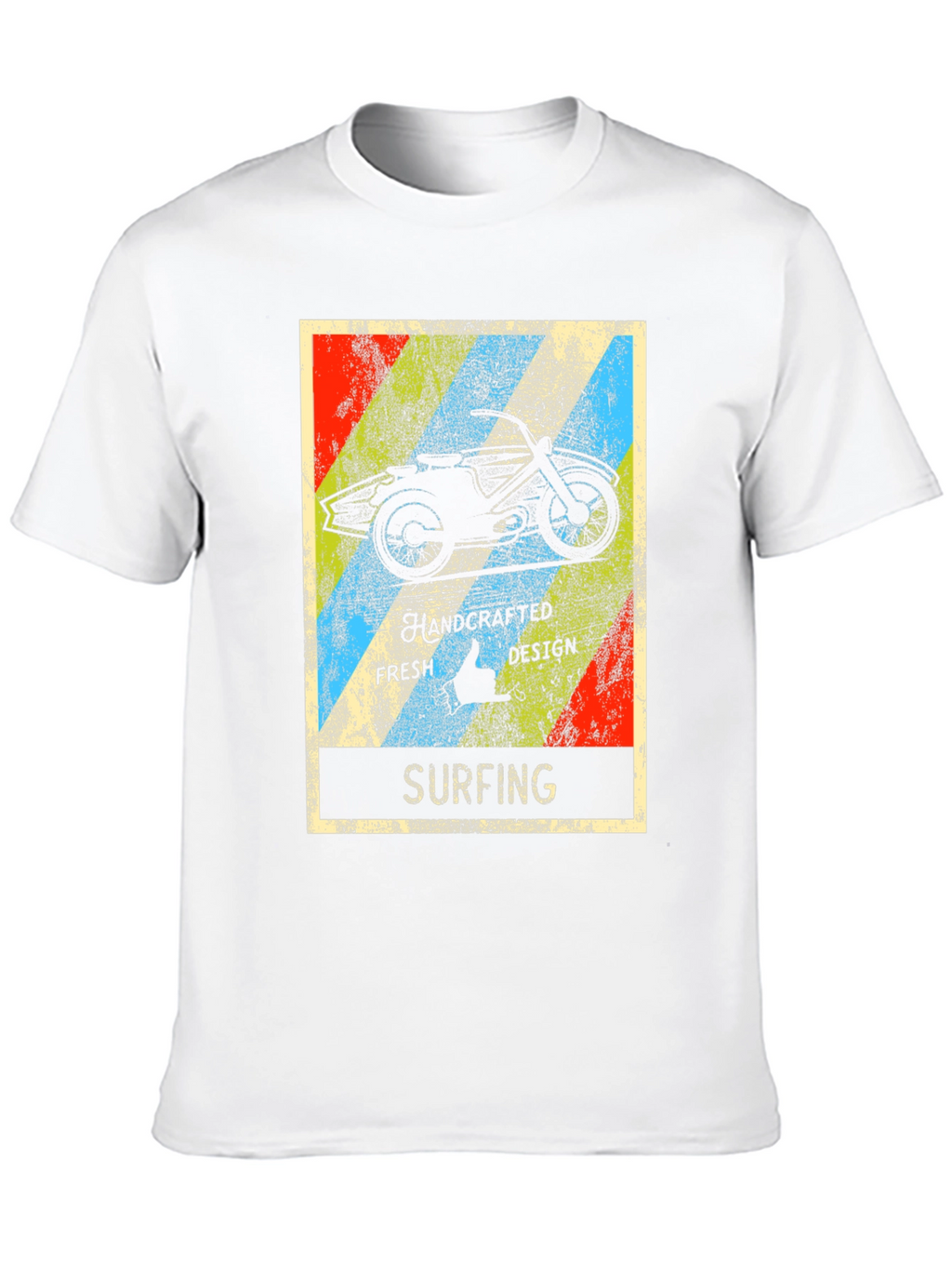 Surfing Motorcycle Graphic T-Shirt