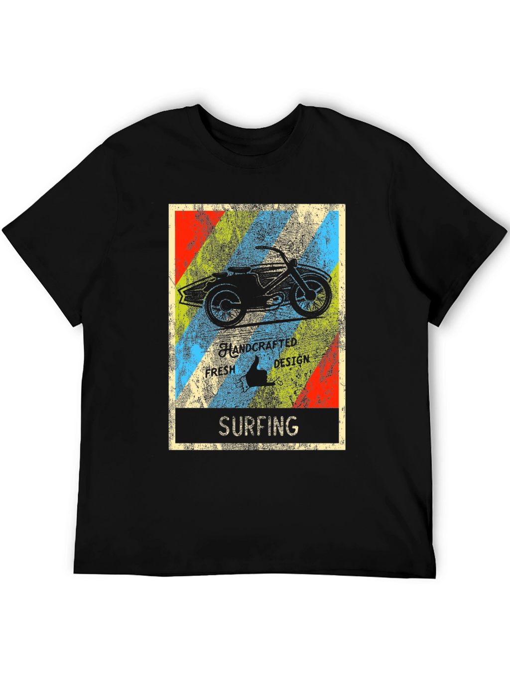 Surfing Motorcycle Graphic T-Shirt
