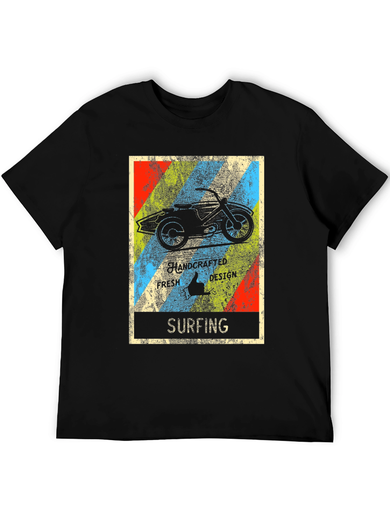 Surfing Motorcycle Graphic T-Shirt