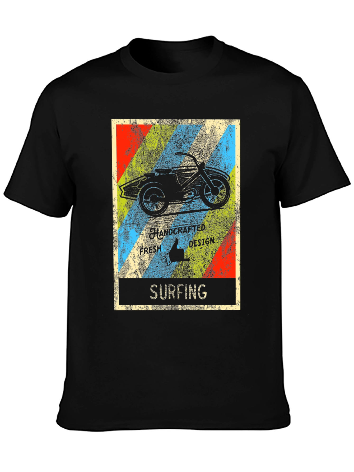 Surfing Motorcycle Graphic T-Shirt