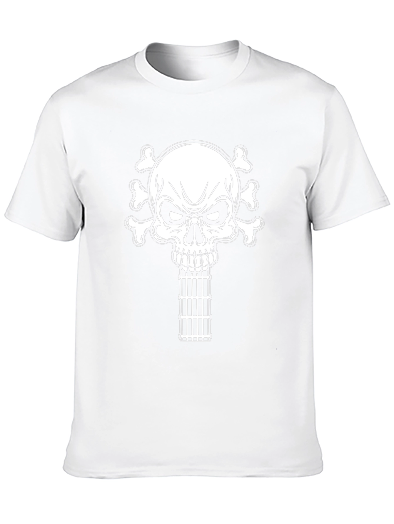 Skull & Bones Guitar Cage T-Shirt - Black