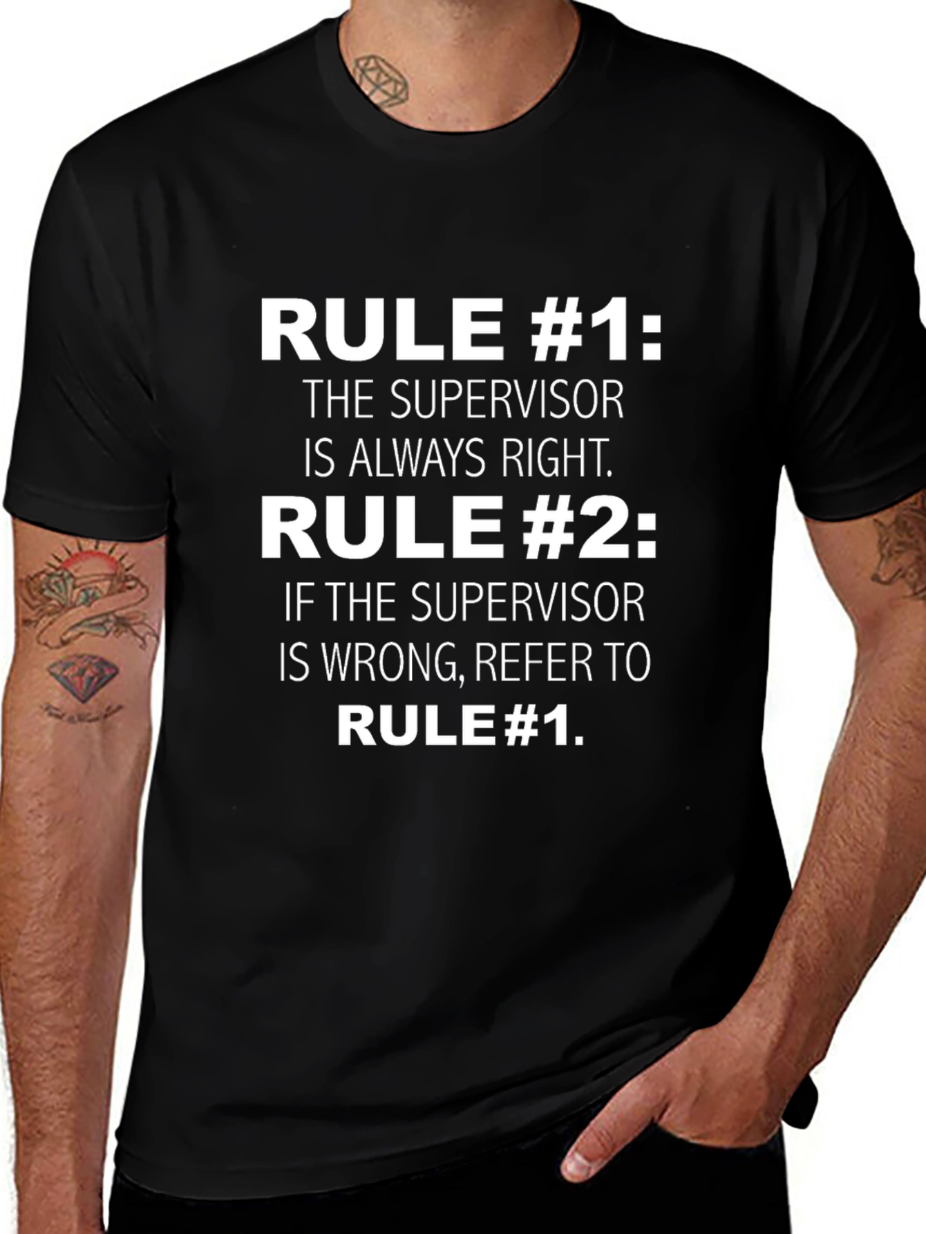 Funny Supervisor Rules Graphic T-Shirt