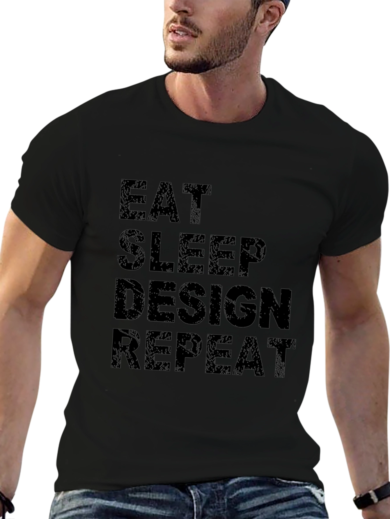 Eat Sleep Design Repeat Black Graphic Tee