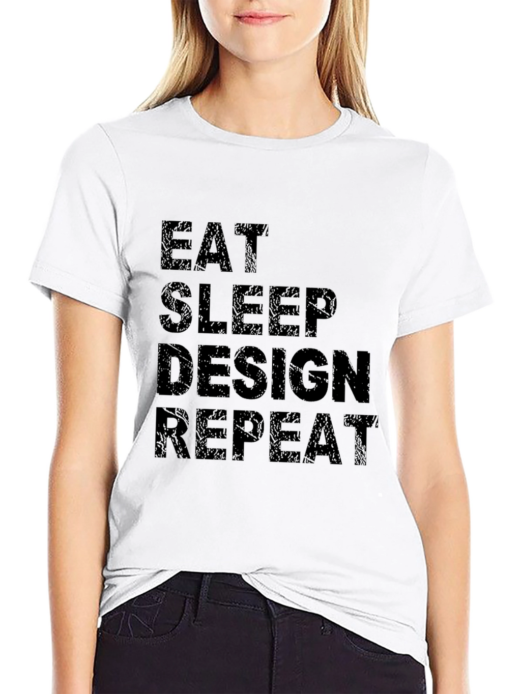 Eat Sleep Design Repeat Black Graphic Tee