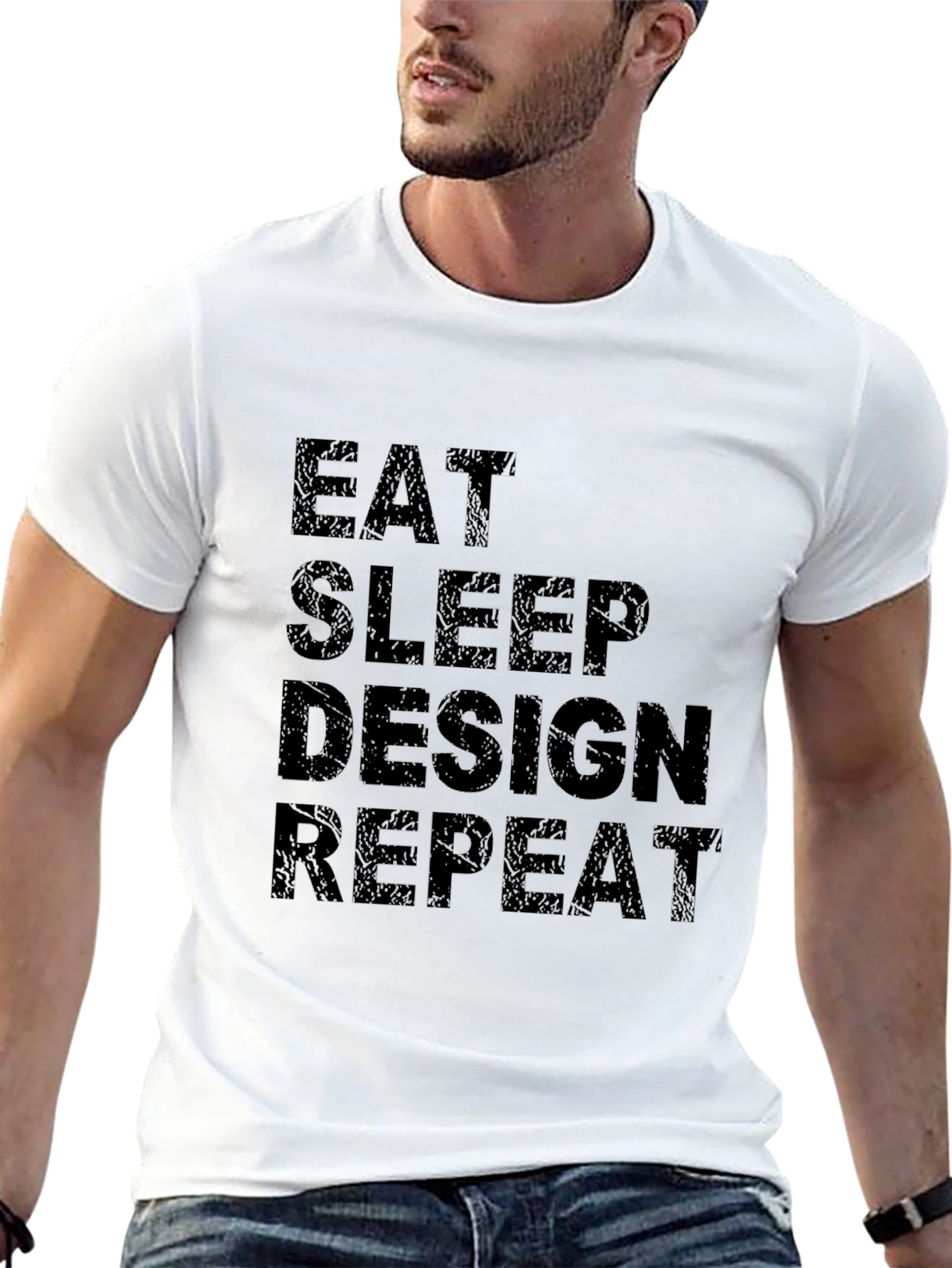 Eat Sleep Design Repeat Black Graphic Tee