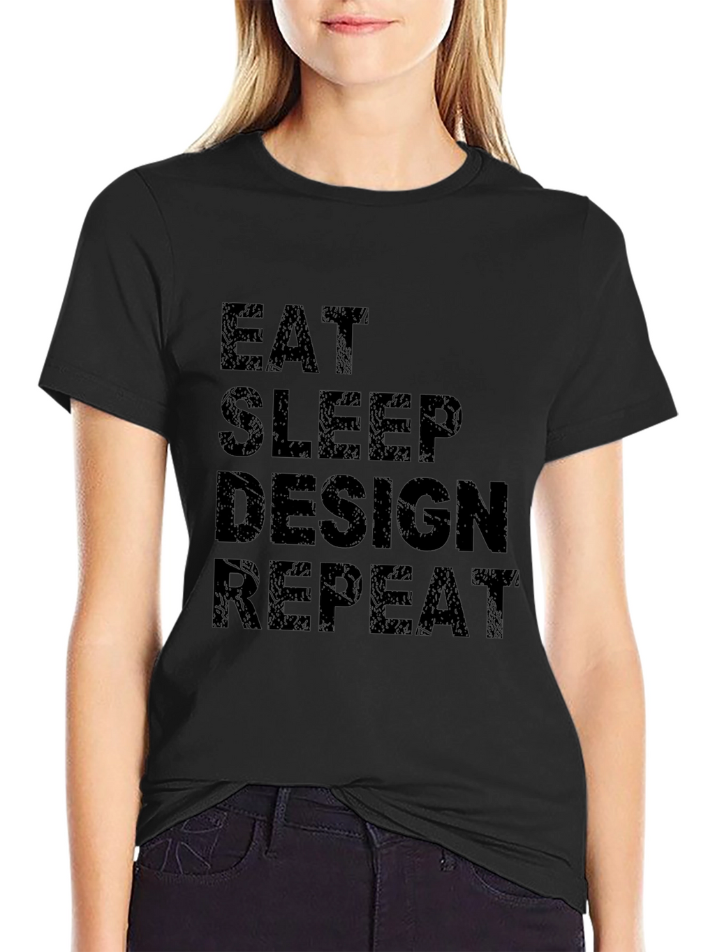 Eat Sleep Design Repeat Black Graphic Tee