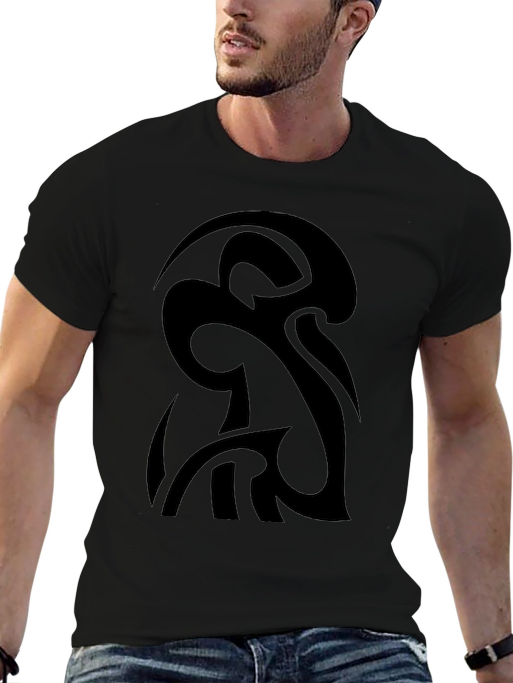 Black Tribal Tattoo Graphic Tee