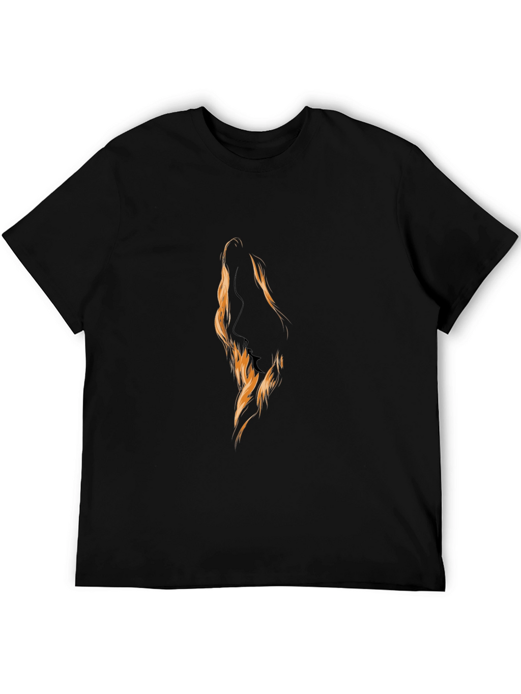 Silhouette Fire Graphic Black T-Shirt