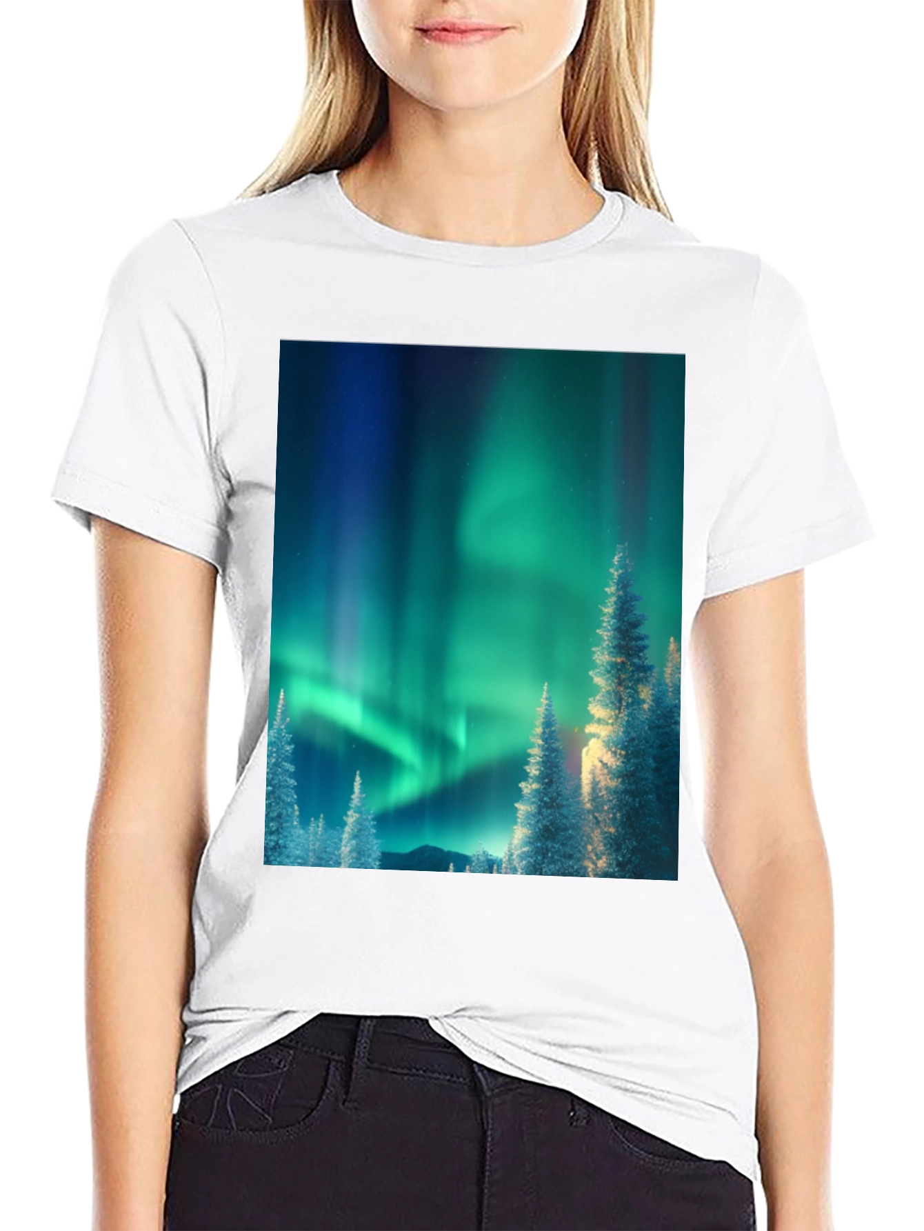 Aurora Borealis Graphic Tee - Northern Lights T-Shirt