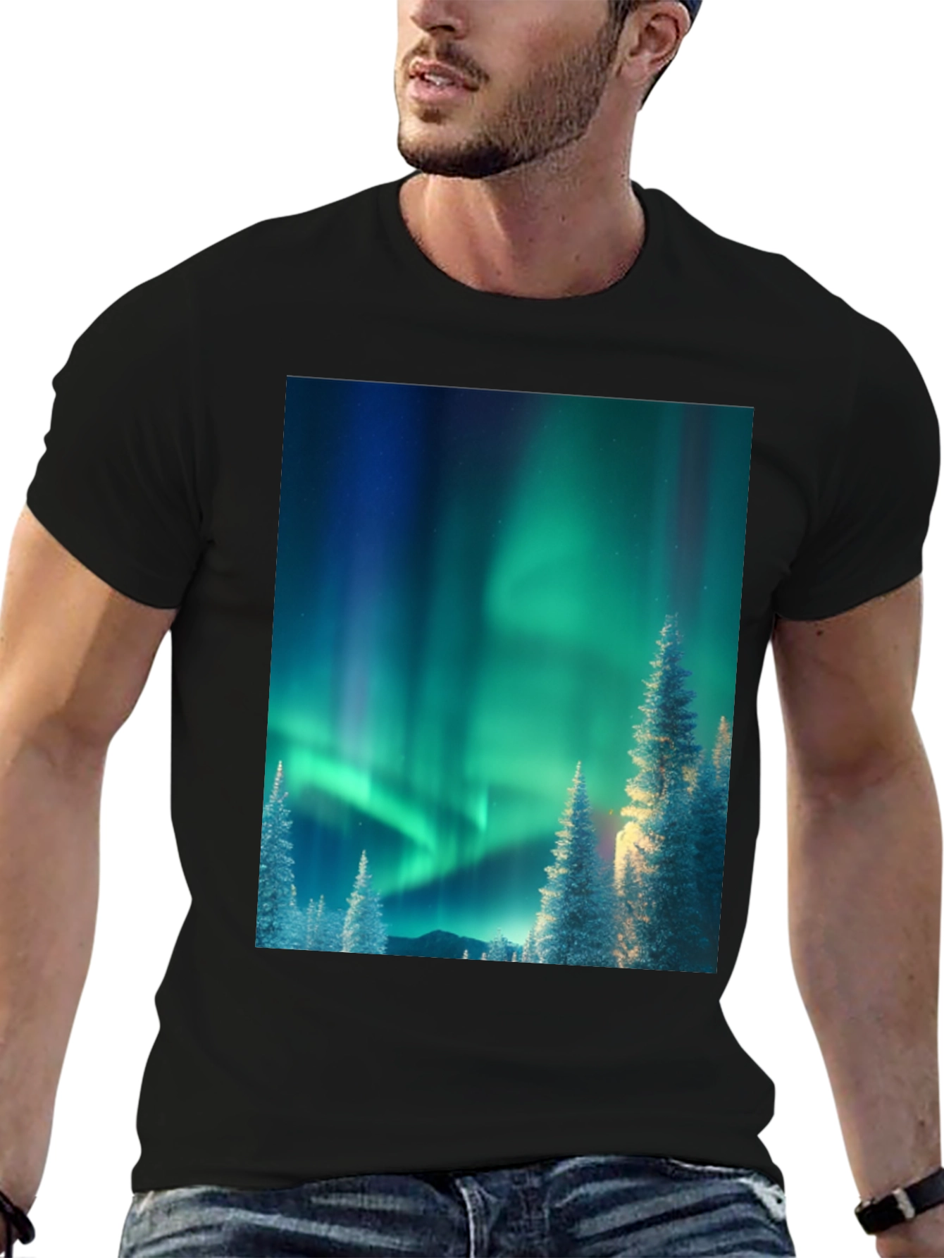 Aurora Borealis Graphic Tee - Northern Lights T-Shirt