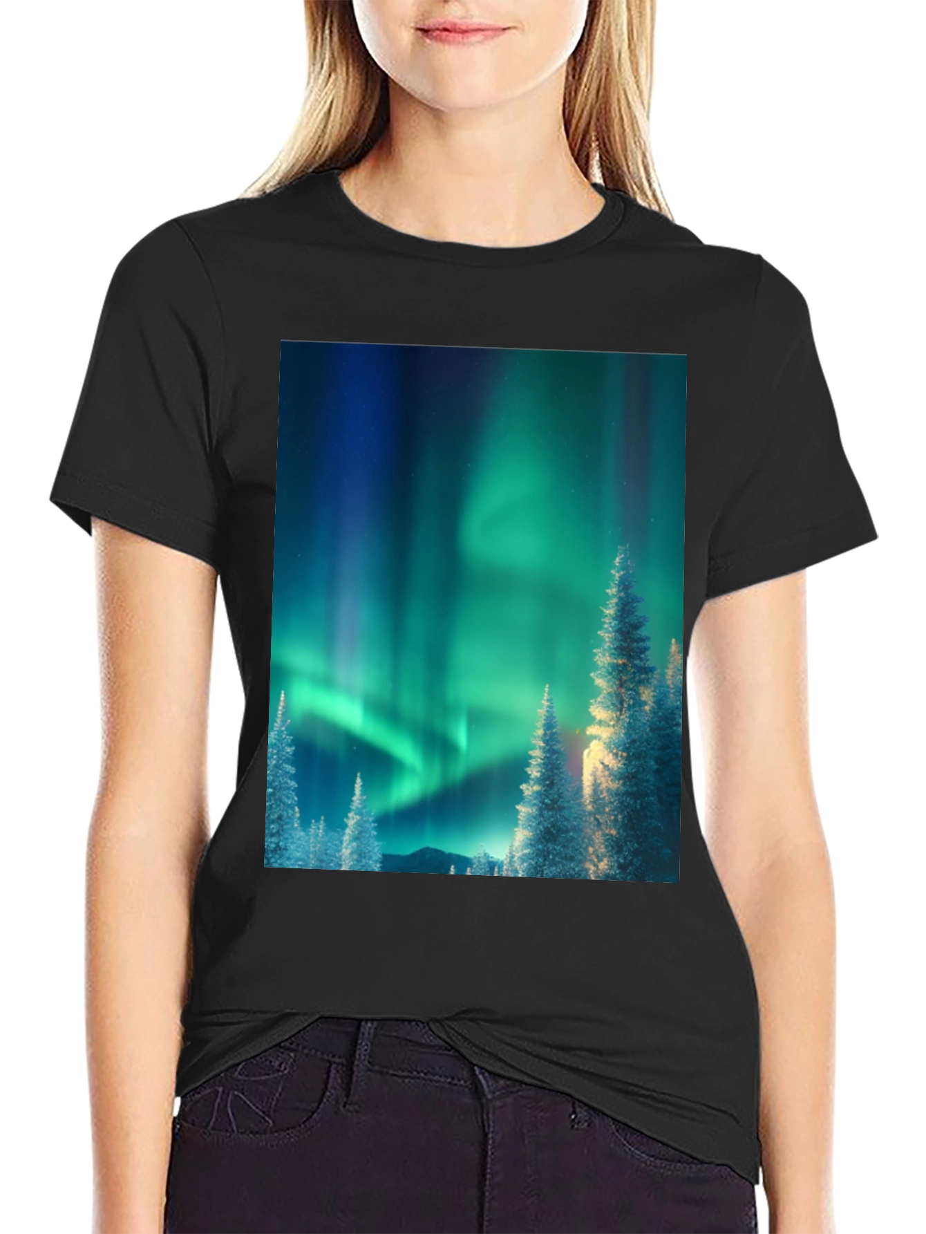 Aurora Borealis Graphic Tee - Northern Lights T-Shirt