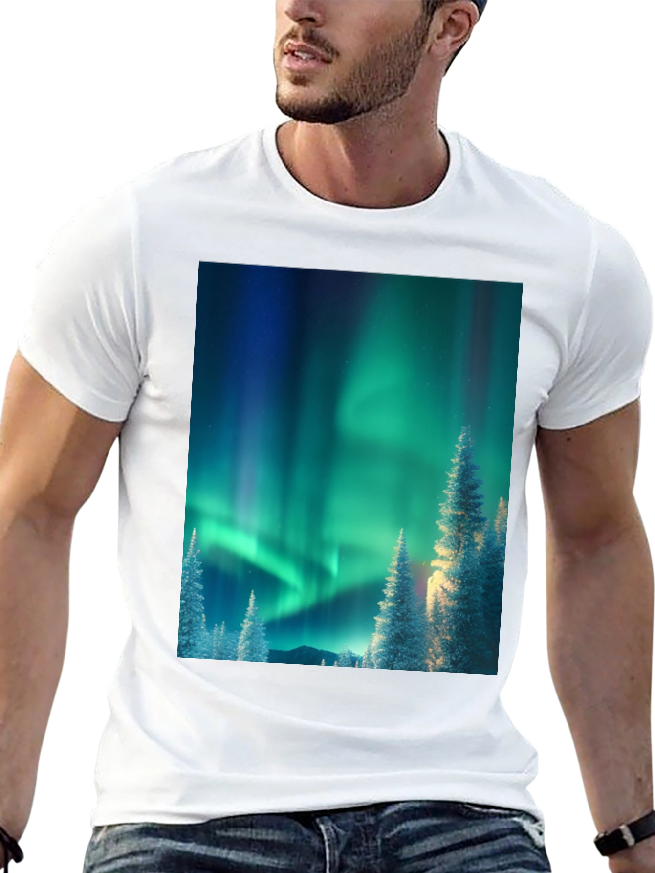 Aurora Borealis Graphic Tee - Northern Lights T-Shirt
