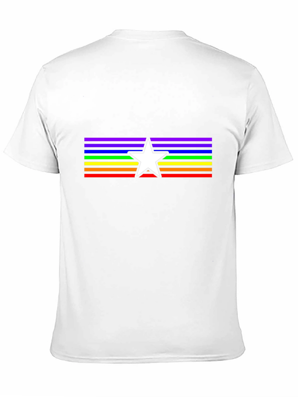 Rainbow Star Pride T-Shirt - Black