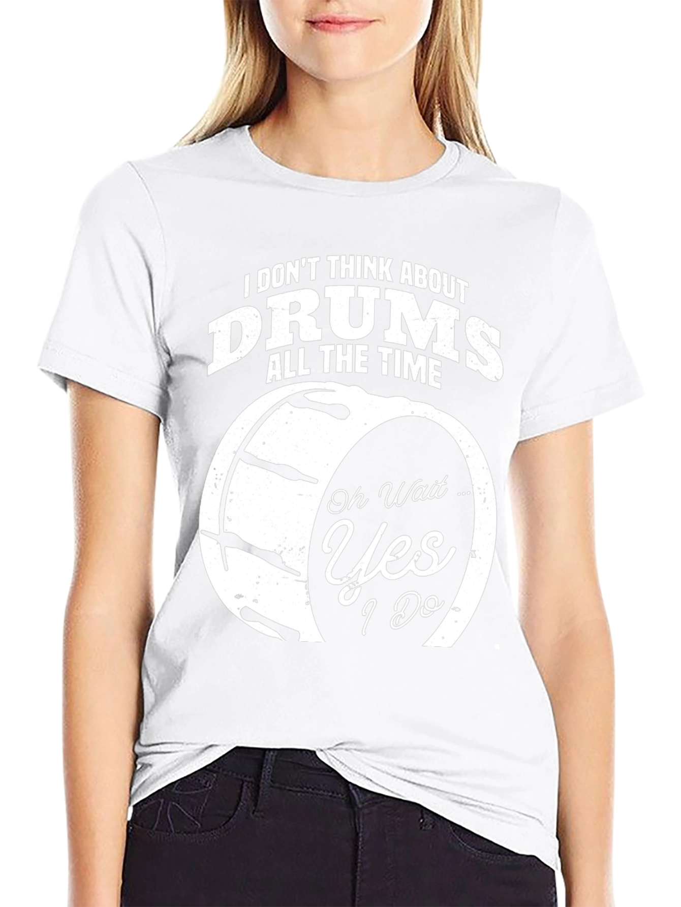 Funny Drummer T-Shirt - I Dont Think About Drums