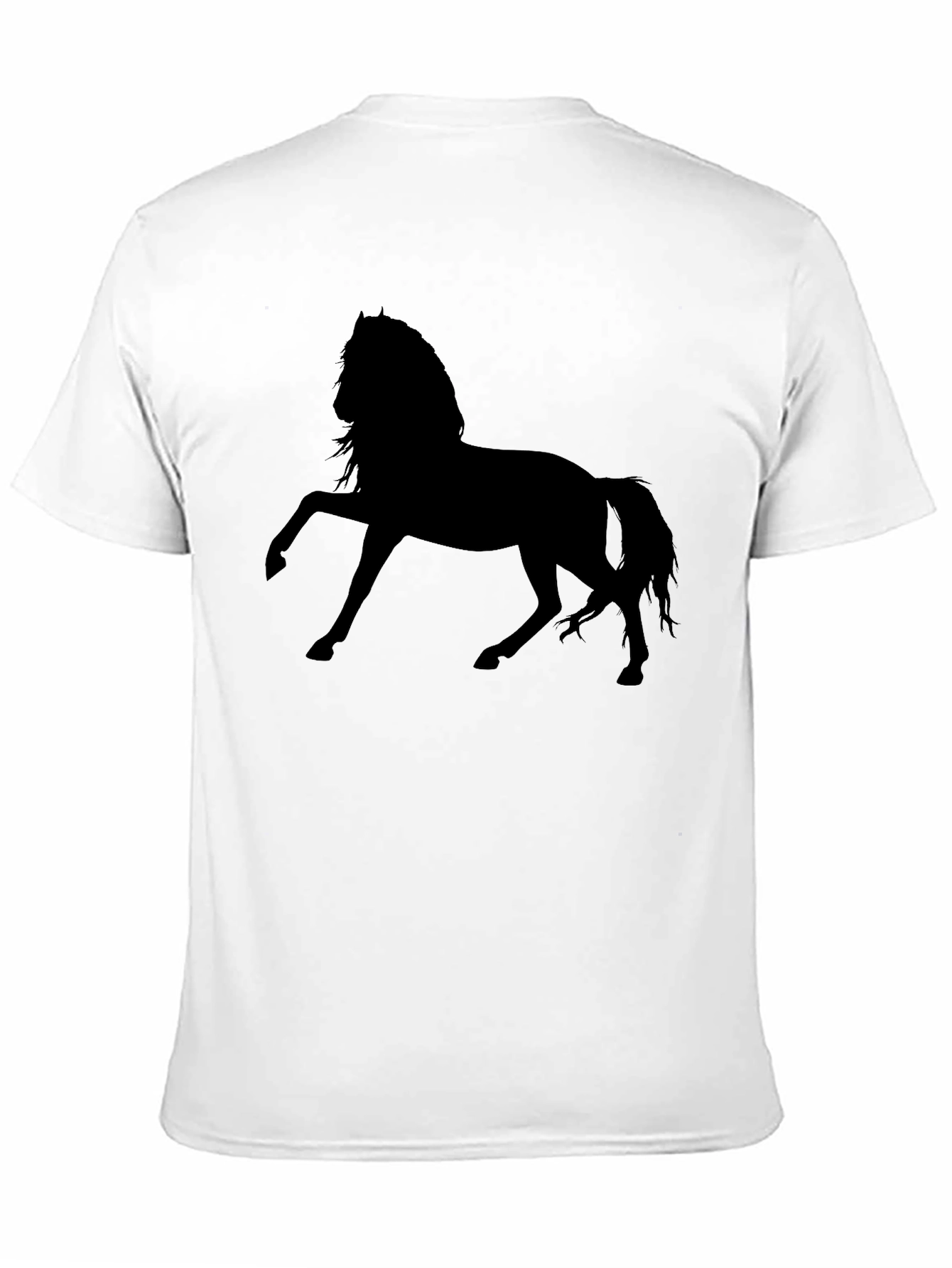 Black Horse Silhouette Graphic T-Shirt