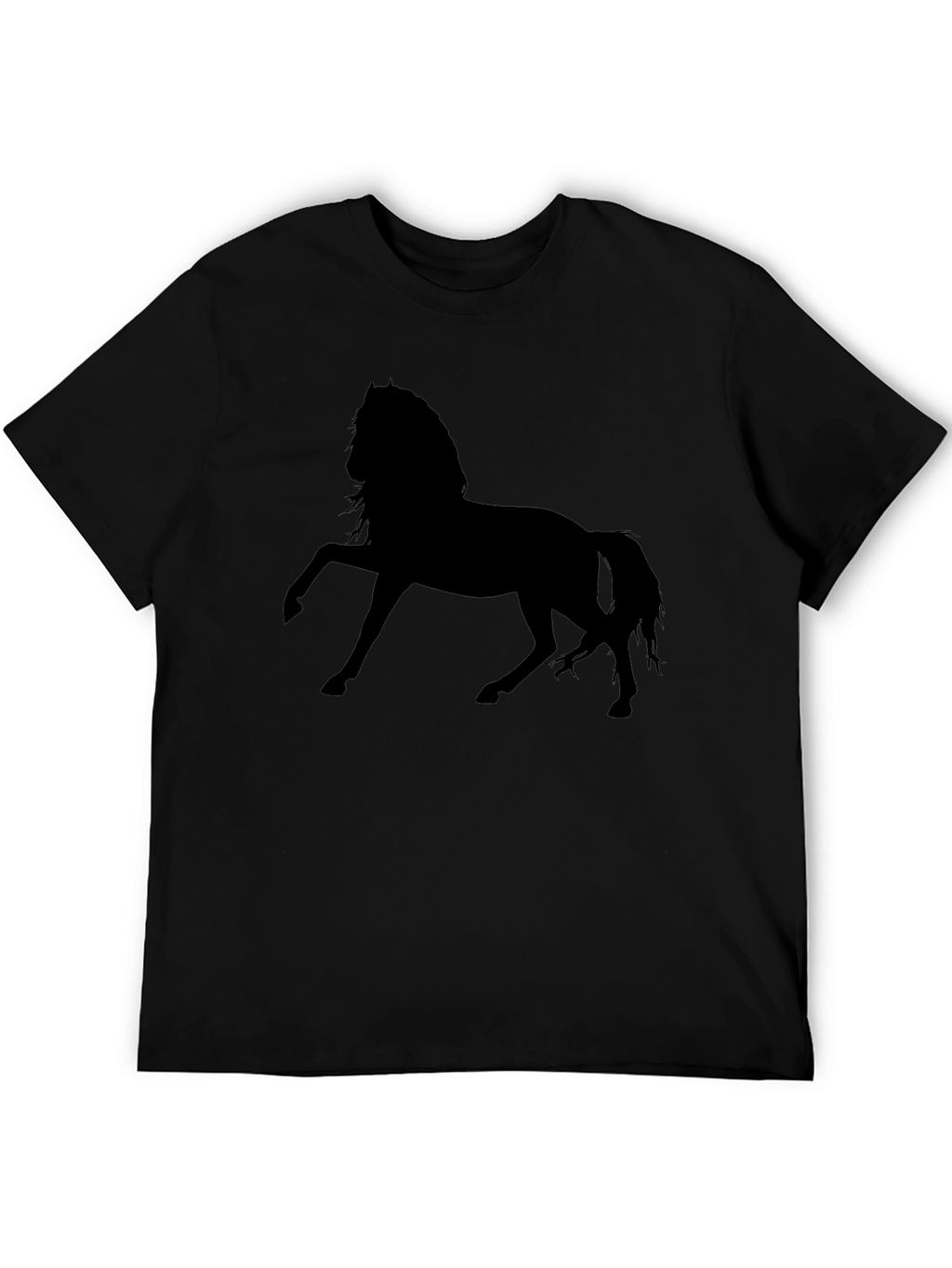 Black Horse Silhouette Graphic T-Shirt