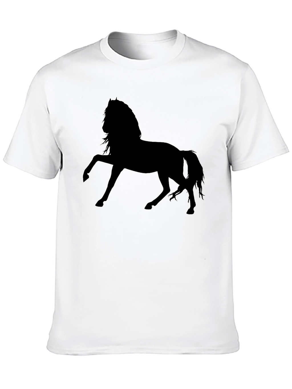 Black Horse Silhouette Graphic T-Shirt
