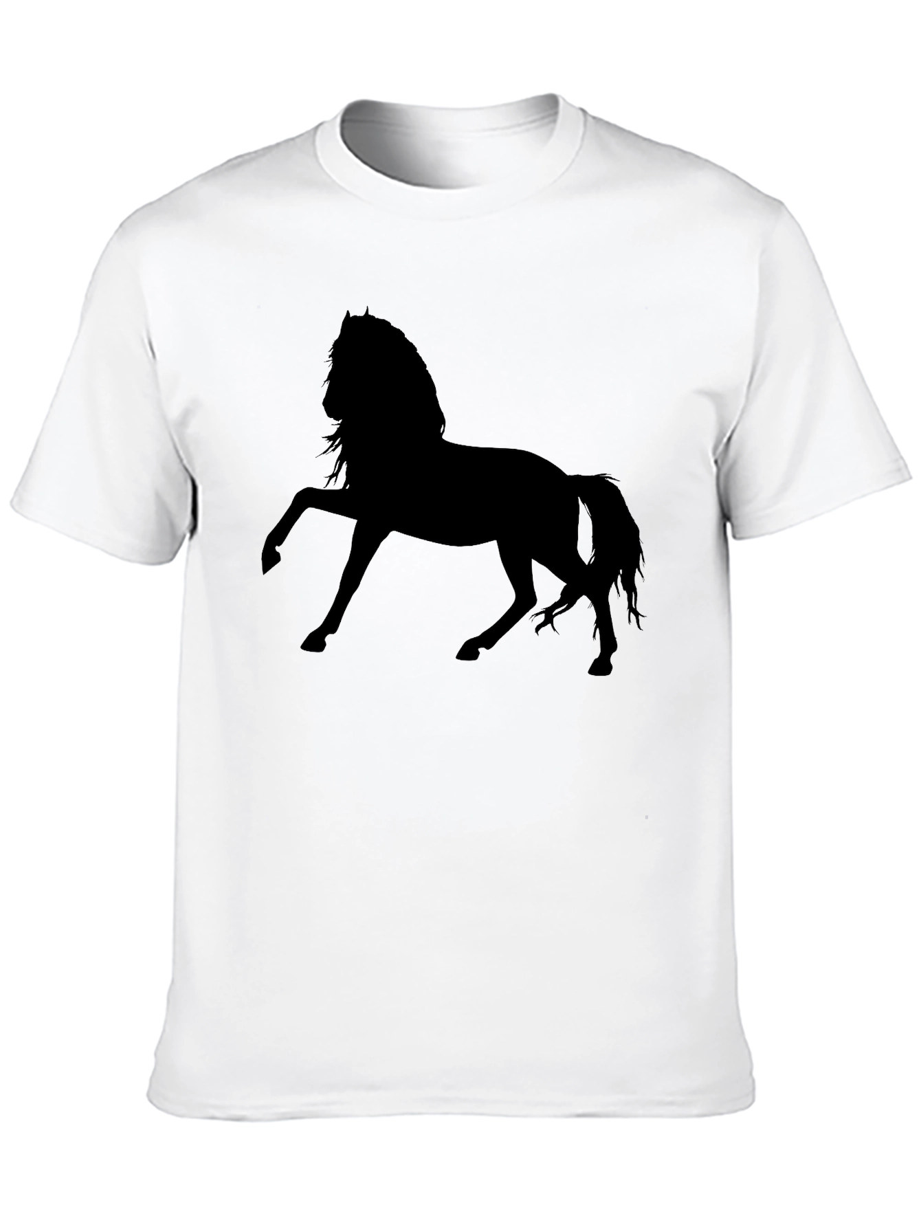 Black Horse Silhouette Graphic T-Shirt