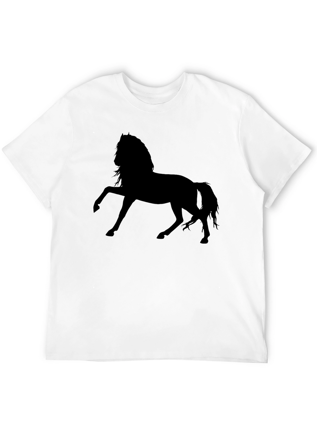 Black Horse Silhouette Graphic T-Shirt