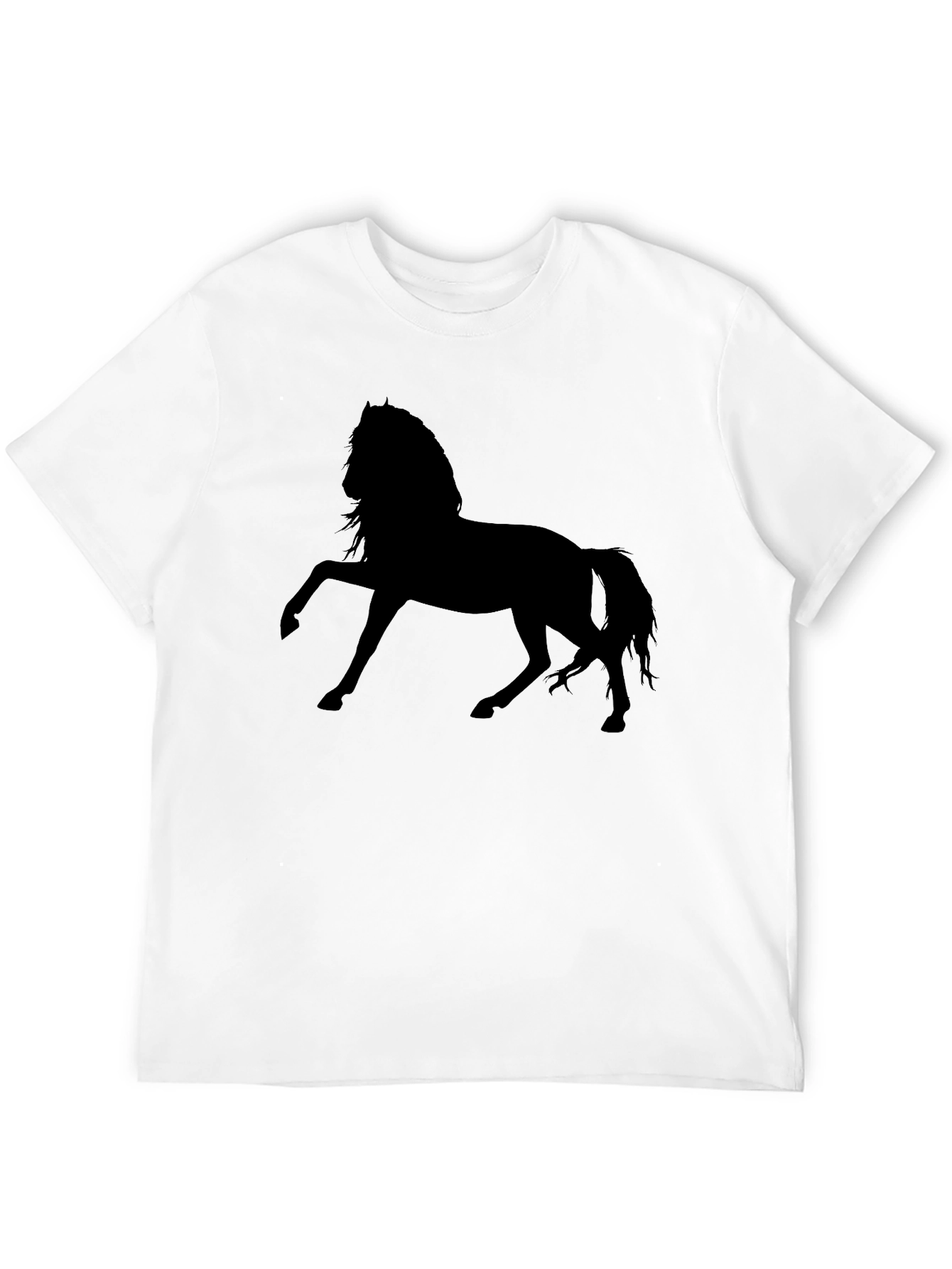 Black Horse Silhouette Graphic T-Shirt