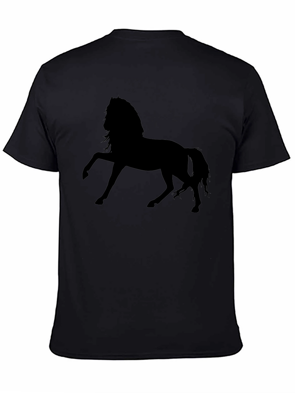 Black Horse Silhouette Graphic T-Shirt