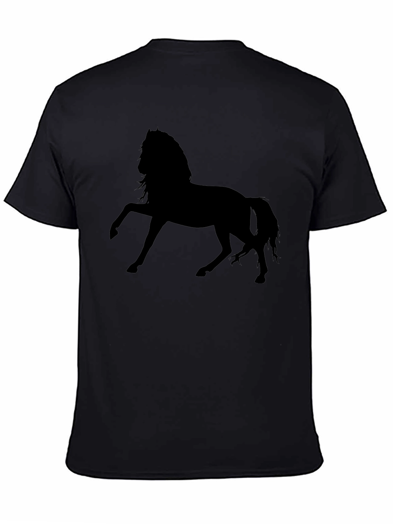 Black Horse Silhouette Graphic T-Shirt