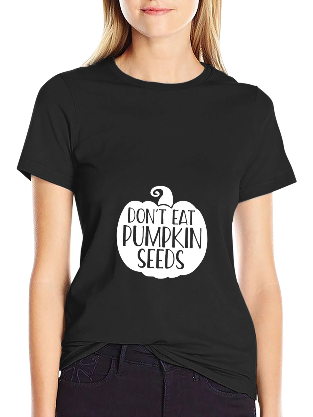 Dont Eat Pumpkin Seeds Black Graphic Tee