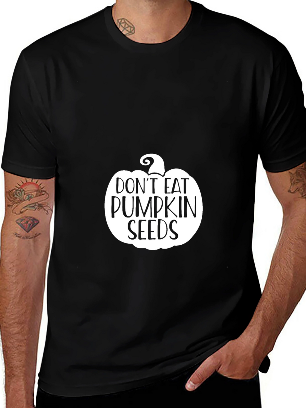 Dont Eat Pumpkin Seeds Black Graphic Tee