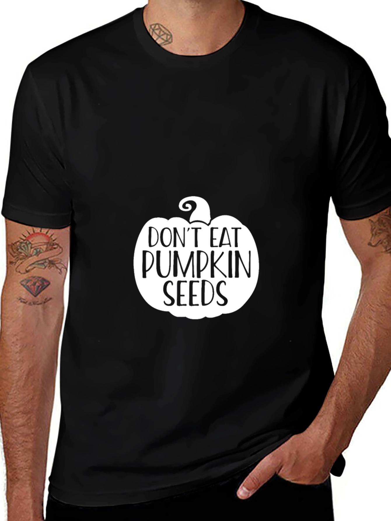 Dont Eat Pumpkin Seeds Black Graphic Tee