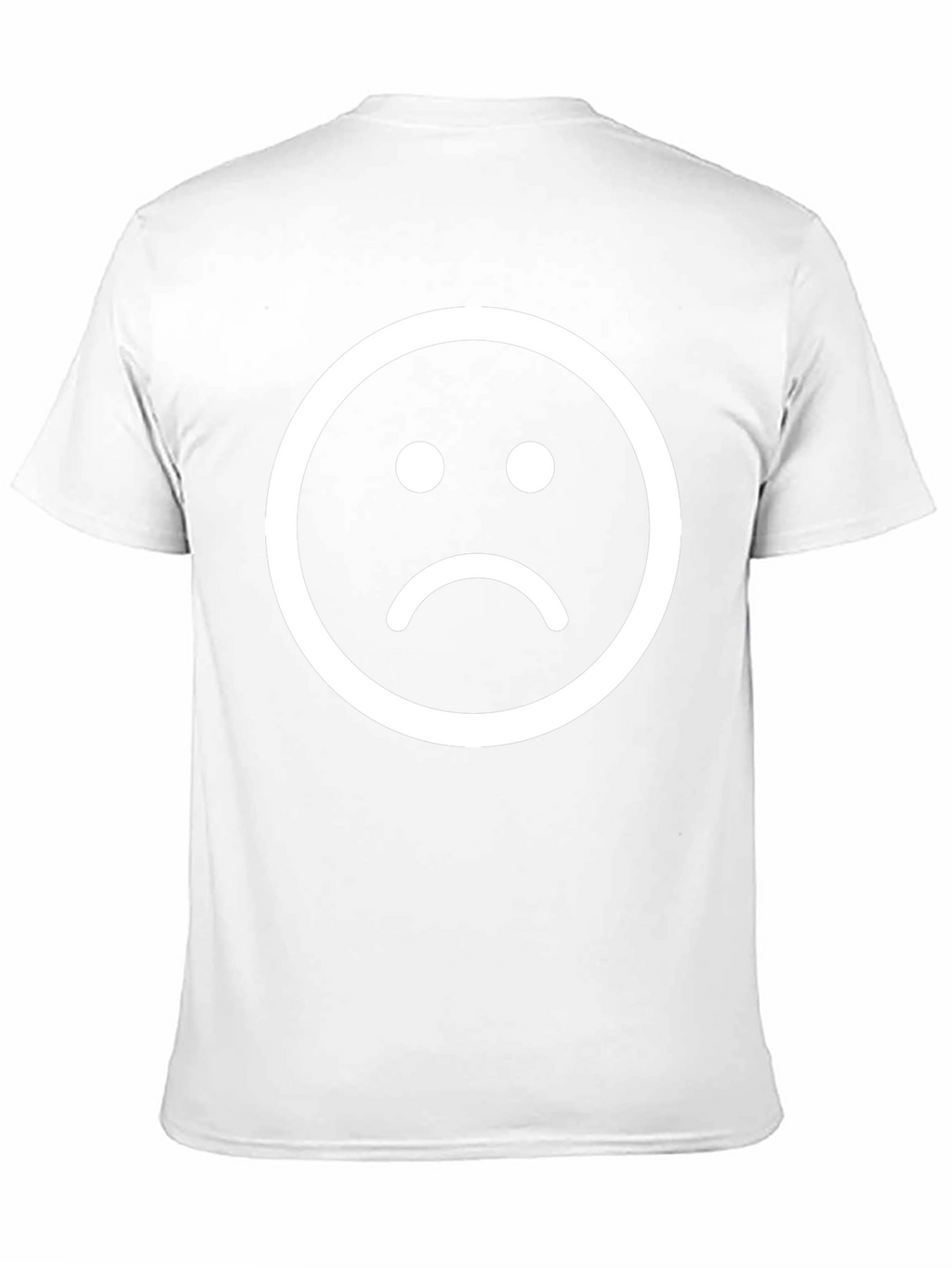 Sad Face Graphic Tee - Black Cotton T-Shirt