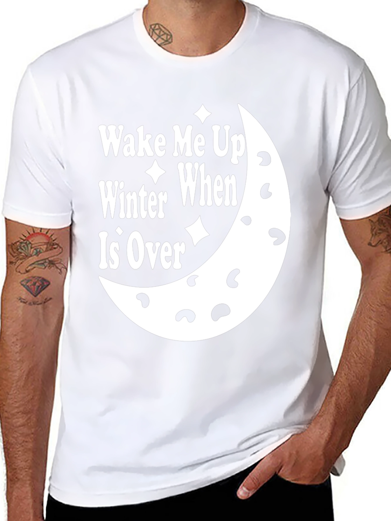 Wake Me Up When Winter Is Over Black T-Shirt