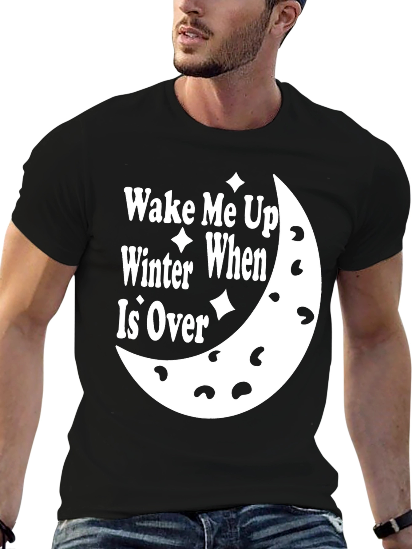 Wake Me Up When Winter Is Over Black T-Shirt