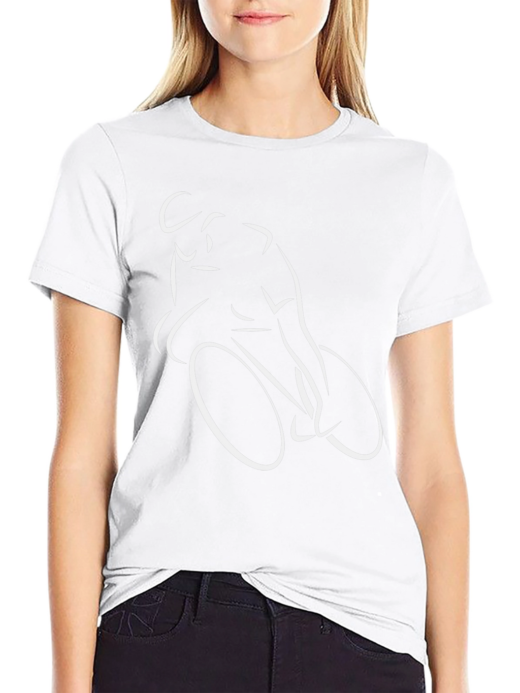 Cycling Silhouette T-Shirt - Black Cotton Tee