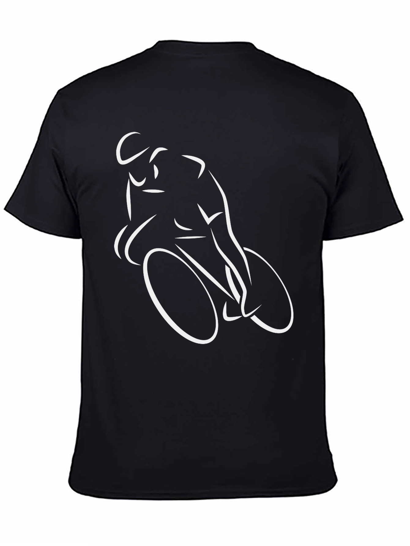 Cycling Silhouette T-Shirt - Black Cotton Tee