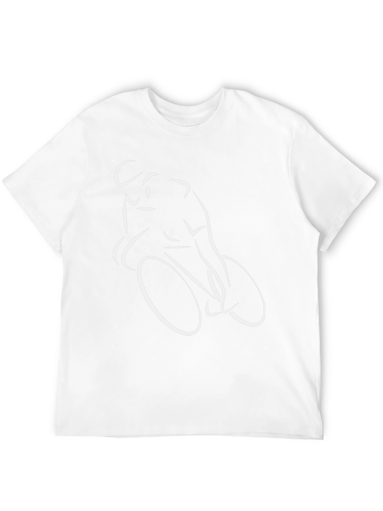 Cycling Silhouette T-Shirt - Black Cotton Tee
