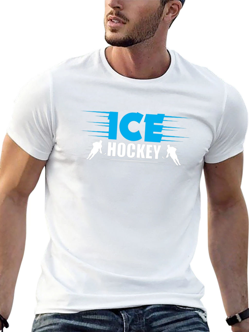 Ice Hockey Black T-Shirt
