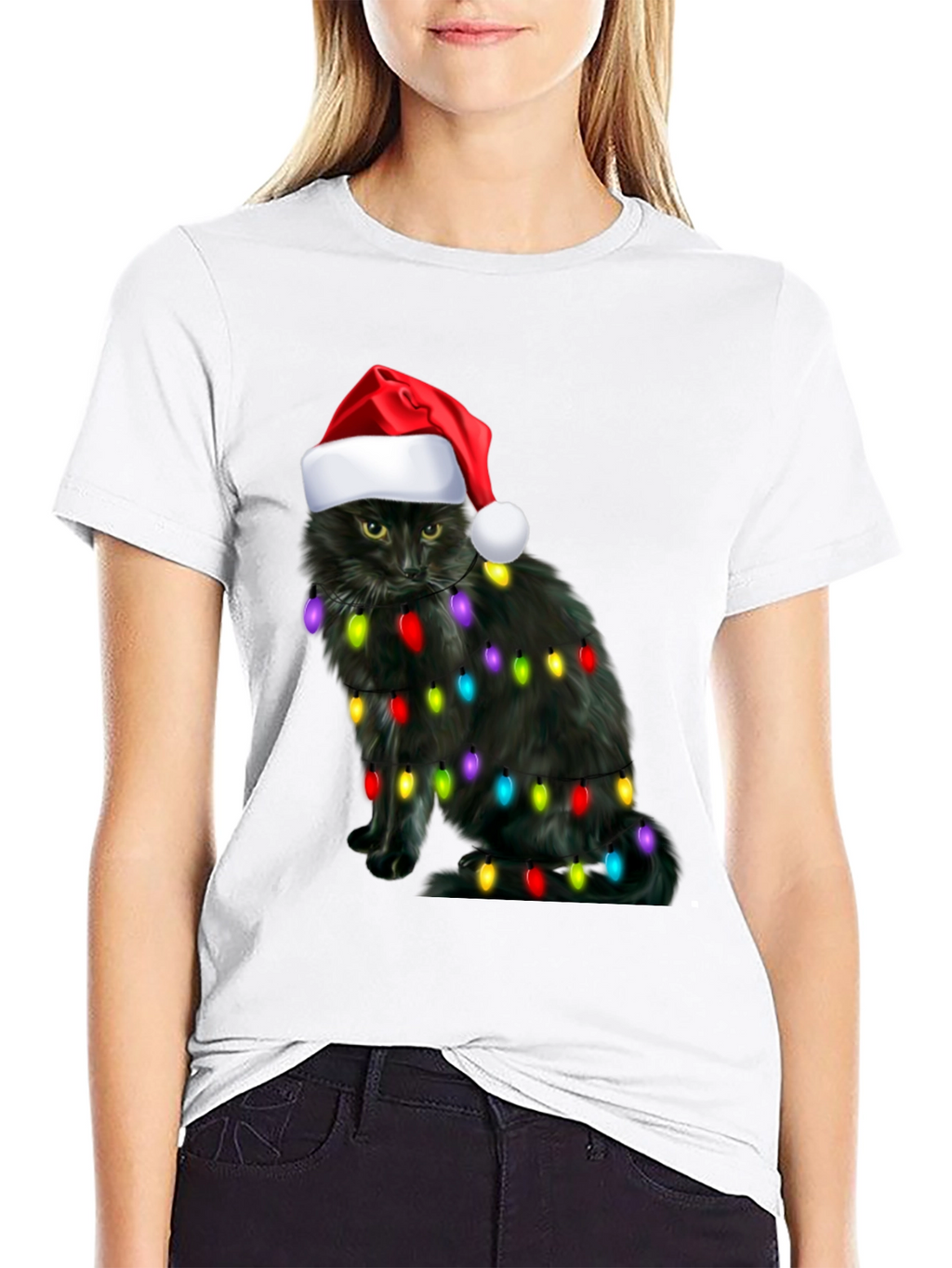 Festive Cat Christmas T-Shirt