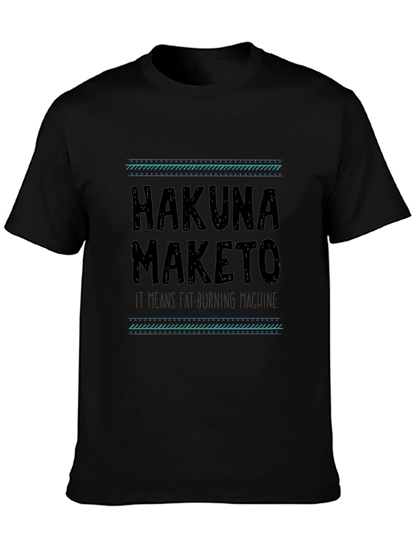 Hakuna Maketo Black T-Shirt - Fat Burning Machine Graphic Tee